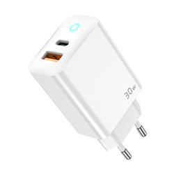 ŁADOWARKA SIECIOWA JELLICO EU13 1 X USB-C 1 X USB GaN PD 30W QC3.0   KABEL TYP C / TYP C biała
6974929204747-95513