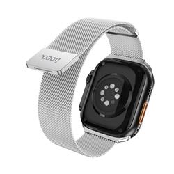 PASEK APPLE WATCH HOCO MAGNETYCZNY AS101 42 / 44 / 45 / 49 MM srebrny ( STAL NIERDZEWNA )-96007