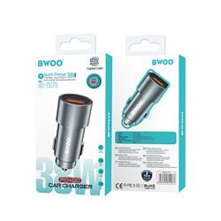 ŁADOWARKA SAMOCHODOWA BWOO BO-CC73 38W 
FAST CAR CHARGER QC 18W   PD 20W, SREBRNA
GSM183278-96789