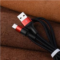 KABEL USB TYP C HOCO X26 2A 1m czarno-czerwony-97942