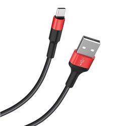 KABEL USB TYP C HOCO X26 2A 1m czarno-czerwony-97943