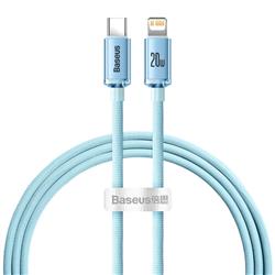 KABEL USB-C / LIGHTNING BASEUS CRYSTAL SHINE 1,2M 20W jasno-niebeski
BRA012085-99256