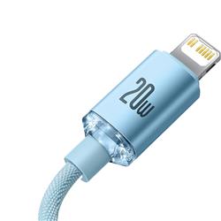 KABEL USB-C / LIGHTNING BASEUS CRYSTAL SHINE 2M 20W jasno-niebieski
BRA012087
6932172614485-99281