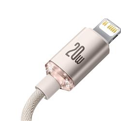 KABEL USB-C / LIGHTNING BASEUS CRYSTAL SHINE 2M 20W różowy
BRA012088-99292