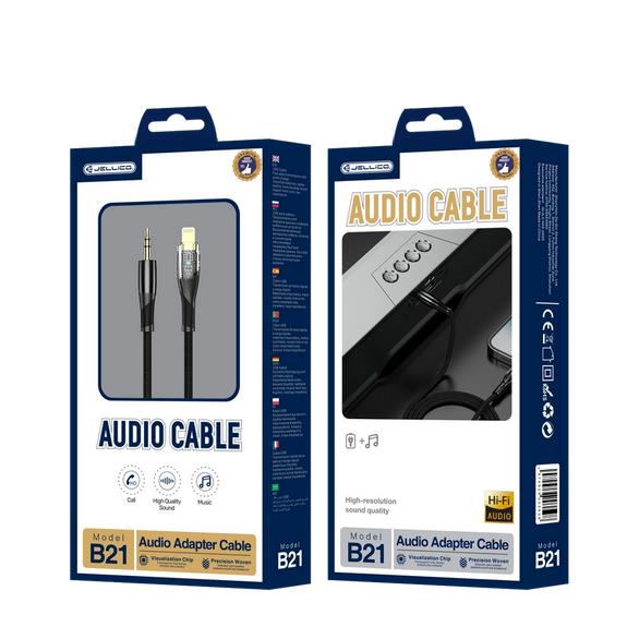 ADAPTER JELLICO LIGHTNING / JACK 3,5 MM B21 1.2m czarny-100289 ADAPTER JELLICO LIGHTNING / JACK 3,5 MM B21 1.2m czarny-100289