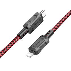 KABEL USB TYP C / LIGHTNING HOCO X94 20W  8-pin 1m  POWER DELIVERY LEADER czerwony-90237