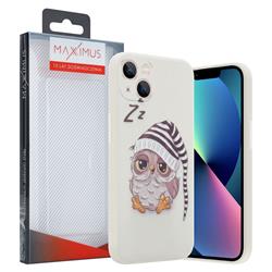 OWL SLEEPY IPHONE 13 MINI (5.4) beż-56518
