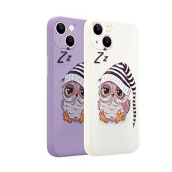 OWL SLEEPY IPHONE 13 MINI (5.4) beż-56519