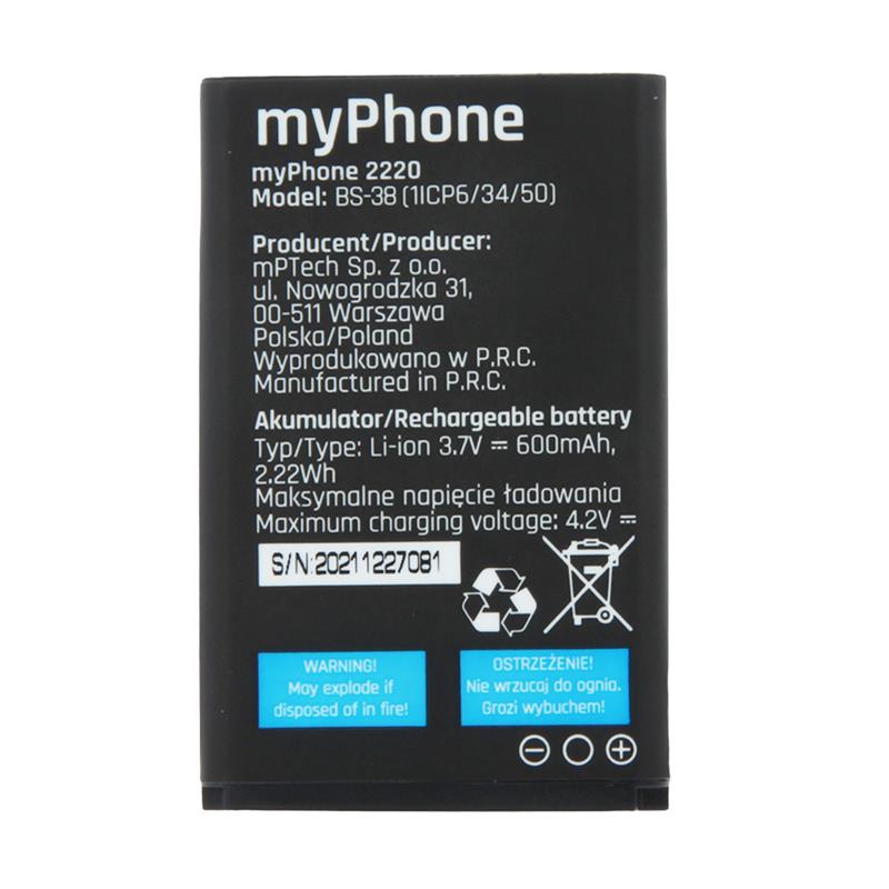 BATERIA MYPHONE 6320 / 6310 1000mAh BS-43-103902