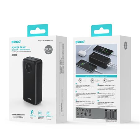 POWER BANK 30000 mAh BWOO BO-P64 22,5W Z LCD czarny
6933654814973
GSM188864
-104572