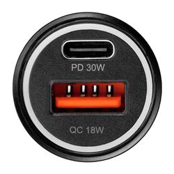 ŁADOWARKA SAMOCHODOWA BLUESTAR USB-C   USB-A   KABEL USB-C DO USB-C 30W czarna 
5903396275814-105272