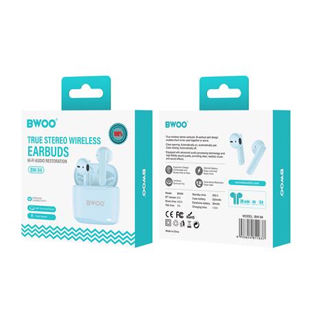 SŁUCHAWKI BWOO TWS BW94-BU niebieskie
GSM183282-105341