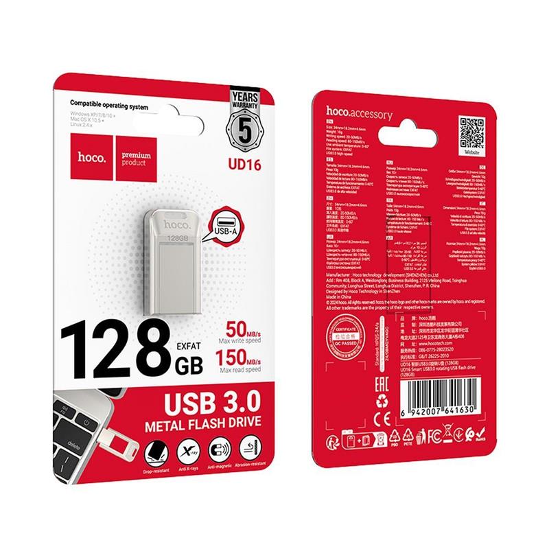 PENDRIVE HOCO UD16 USB A Typ C 128 GB USB3.0-105610 PENDRIVE HOCO UD16 USB A Typ C 128 GB USB3.0-105610