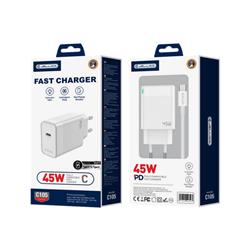 ŁADOWARKA SIECIOWA JELLICO C105 GAN PD 45W 1 X USB-C   KABEL TYP C / TYP C biały
6974929206666-105772