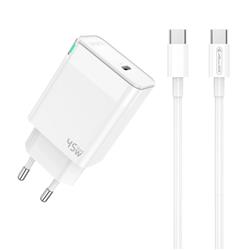 ŁADOWARKA SIECIOWA JELLICO C105 GAN PD 45W 1 X USB-C   KABEL TYP C / TYP C biały
6974929206666-105771