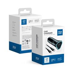 ŁADOWARKA SAMOCHODOWA BLUESTAR USB-C KABEL USB-C DO USB-C 3A 20W czarna 
5903396275777-106652