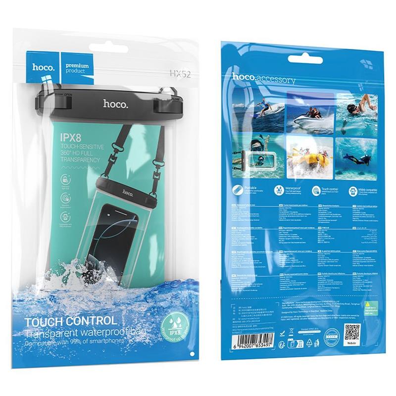 ETUI WODOODPORNE HOCO IPX68 222 X125 X 21 MM HX52 transparent-106664