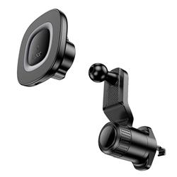 UCHWYT SAMOCHODOWY HOCO HW30 Z ŁADOWANIEM INDUKCYJNYM 15W DO KRATKI czarny-107380