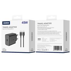 ŁADOWARKA SIECIOWA JELLICO EU45 PD 45W 1 X USB-C   KABEL TYP C / TYP C czarna
6974929206918-107869
