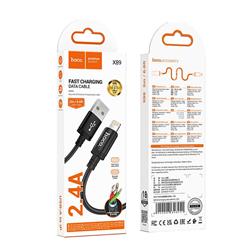 KABEL USB LIGHTNING HOCO X89 2.4A 2m czarny-108510