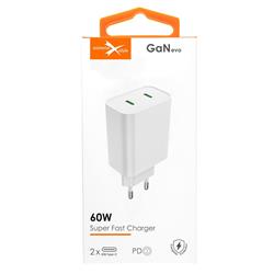 ŁADOWARKA SIECIOWA EXTREME 2 X TYP C 60W GaN evo biała ( wtyczka) 
TC60CCGAN
ŁAD000349-108621