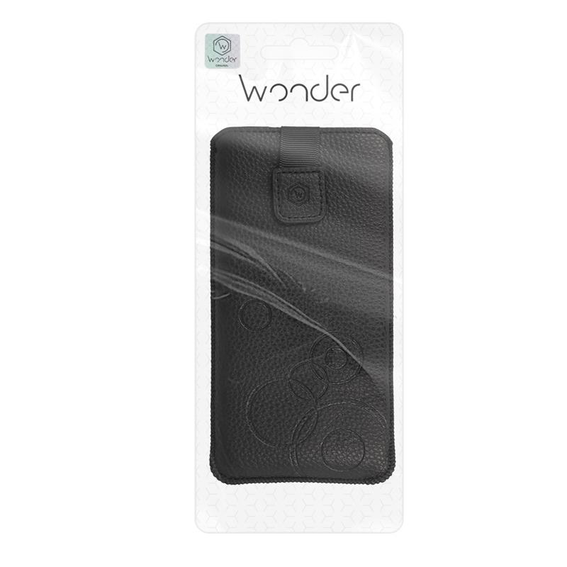 FUTERAŁ WONDER DEKO - (ROZMIAR M) IPHONE 5 / NOKIA 215 4G / 225 / 5310 2020 czarny-108883