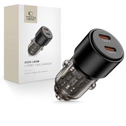 ŁADOWARKA SAMOCHODOWA TECH-PROTECT CC03 100W 2XUSB-C czarna 
5906302361687-109357