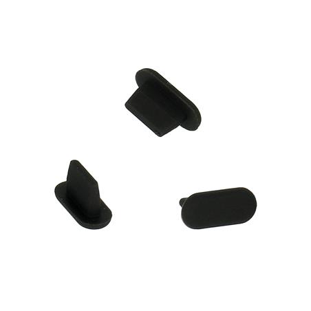 ZATYCZKA ZAŚLEPKA PRZECIW KURZOWI SILIKONOWA LIGHTNING 10 SZTUK czarna-109526