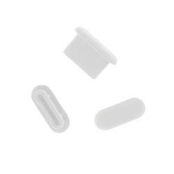 ZATYCZKA ZAŚLEPKA PRZECIW KURZOWI SILIKONOWA TYP C 10 SZTUK biała-109527