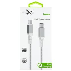 KABEL AMPERE 65W TYP C - TYP C 0.5m biały 
KAB000358-109923