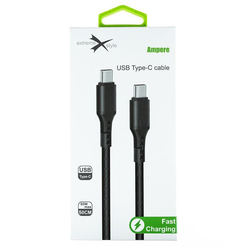 KABEL AMPERE 65W TYP C - TYP C 0.5m czarny
KAB000359-109925
