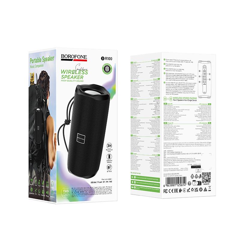 GŁOŚNIK BLUETOOTH BOROFONE BR100 JOY czarny-110095