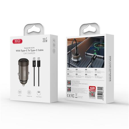 ŁADOWARKA SAMOCHODOWA XO CC70 PD 30W 1X USB-C   KABEL TYP C / TYP C
GSM192945
6975837583214-110160