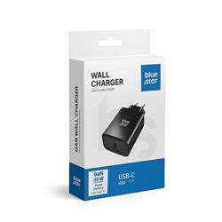 ŁADOWARKA SIECIOWA BLUESTAR USB-C QC 4.0 PD 3A 35W czarna wtyczka-110794