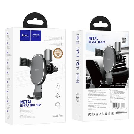UCHWYT SAMOCHODOWY HOCO CA56 PLUS DO KRATKI WLOTU metal czarny-110814