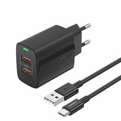 ŁADOWARKA SIECIOWA FONENG EU63 2XUSB   KABEL TYP C 12W czarna
6970462513971-111567