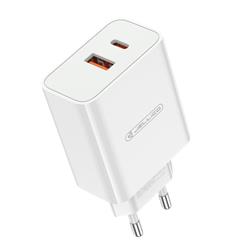 ŁADOWARKA SIECIOWA JELLICO EC02 PD 120W 1XUSB-C   1XUSB-C   kabel USB-C / USB-C biała-111775