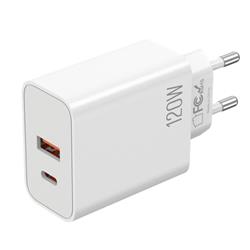 ŁADOWARKA SIECIOWA JELLICO EC02 PD 120W 1XUSB-C   1XUSB-C   kabel USB-C / USB-C biała-111776