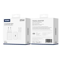 ŁADOWARKA SIECIOWA JELLICO EU25 PD 25W 1 X USB-C   KABEL TYP C / TYP C biała
6974929206727-111839
