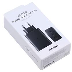 ORYGINALNA WTYCZKA SIECIOWA USB SAMSUNG 2 x USB TYP C   USB QUICK 65W EP-T6530NBEGEU czarna BOX-112249