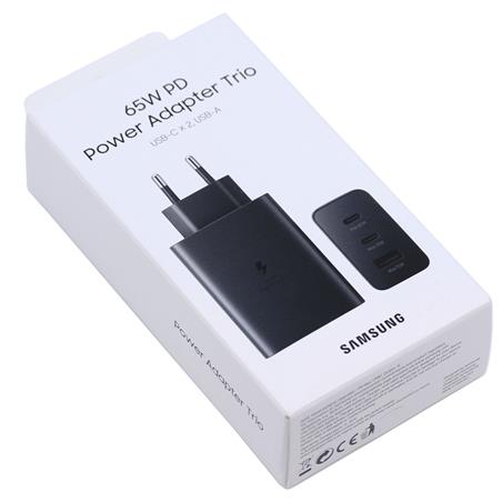 ORYGINALNA WTYCZKA SIECIOWA USB SAMSUNG 2 x USB TYP C   USB QUICK 65W EP-T6530NBEGEU czarna BOX-112249