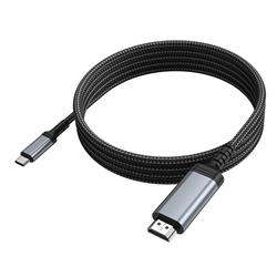 KABEL USB-C - HDMI HOCO 4K 30Hz UA43 2m stalowy szary-112287