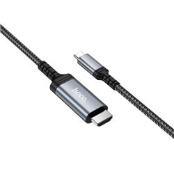 KABEL USB-C - HDMI HOCO 4K 30Hz UA43 2m stalowy szary-112290