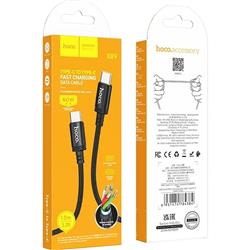KABEL USB TYP C / TYP C HOCO X89 60W 3A 1m czarny-112438