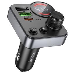 ŁADOWARKA SAMOCHODOWA HOCO   TRANSMITER FM BLUETOOTH 48W QC 3.0 E86 czarny-112451