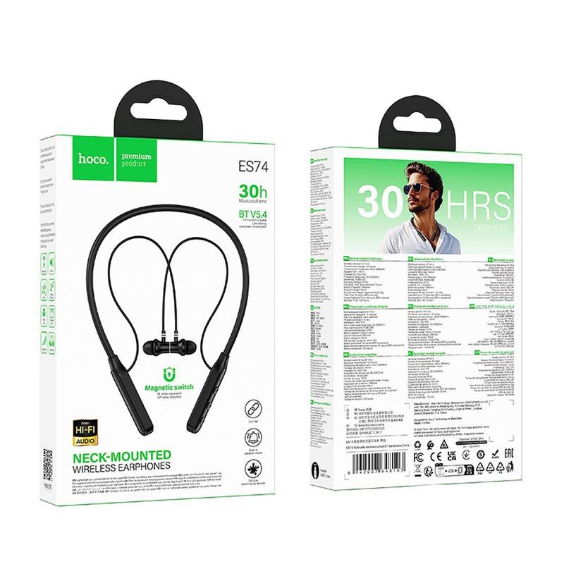 SŁUCHAWKI BLUETOOTH HOCO ES74 CZARNE-112446