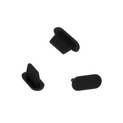 ZATYCZKA ZAŚLEPKA PRZECIW KURZOWI SILIKONOWA TYP C 10 SZTUK czarna-112474