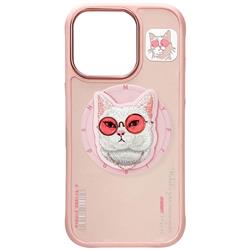 ETUI NIMMY GLASSES COOL CAT MAGSAFE IPHONE 16 PRO różowy 
6971080310690-112765