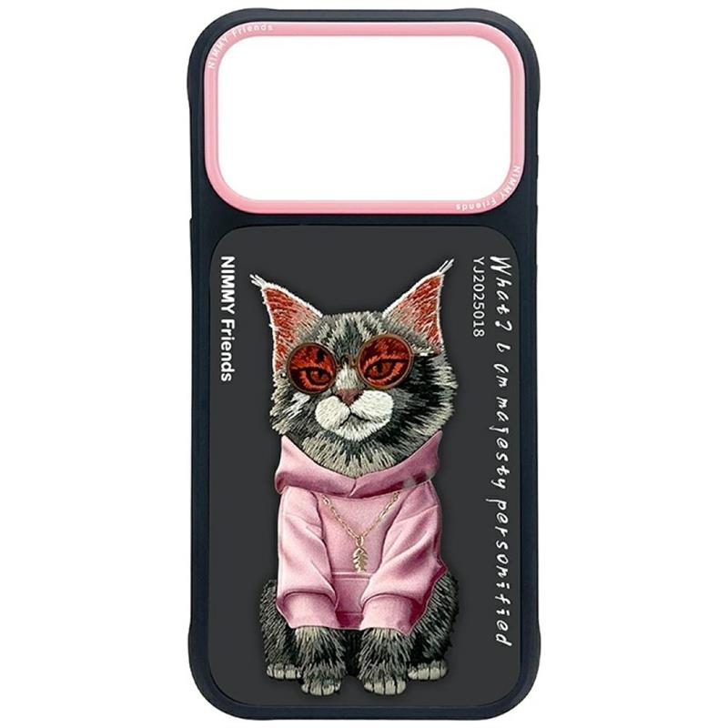 ETUI NIMMY GLASSES COOL CAT IPHONE 17 czarny 
6971080313622-112754