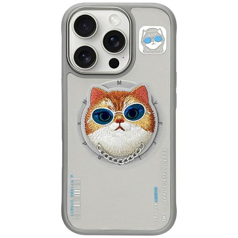 ETUI NIMMY GLASSES COOL CAT MAGSAFE IPHONE 16 PRO szary
6971080310751-112773
